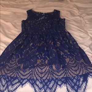 Blue lace dress